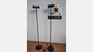 Conjunto de candeeiros em ferro e Vidro