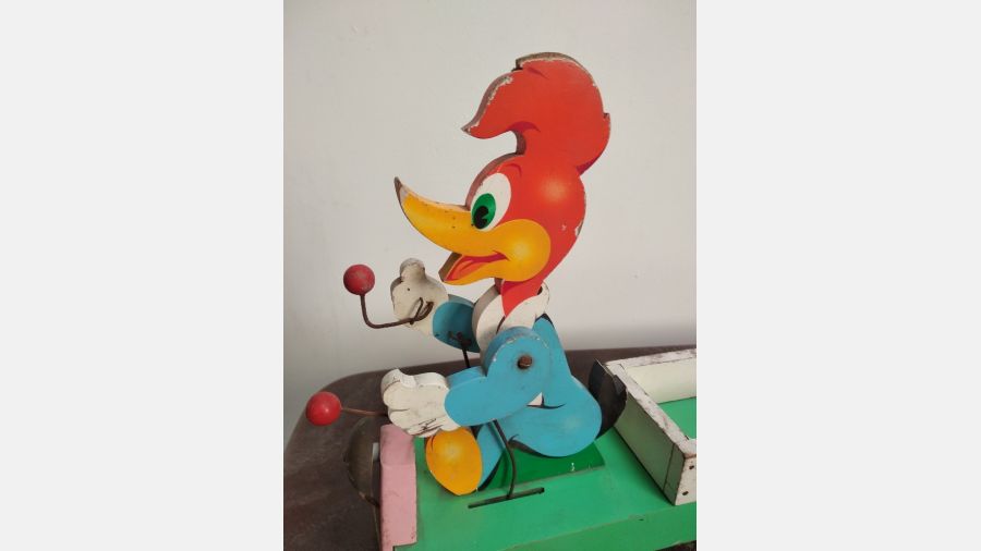 Boneco em madeira  beep beep Looney tunes