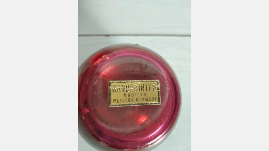 Conjunto de 2 peças em vidro pintadas à mão