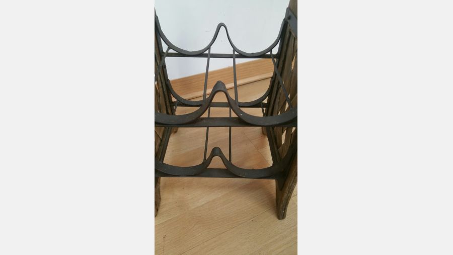 Mini Garrafeira em madeira e ferro