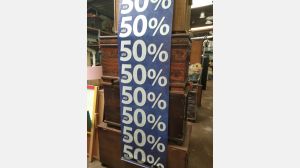 Lona de descontos 50% 