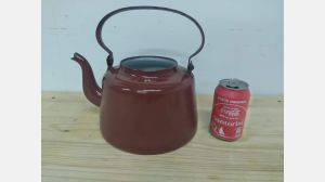 Chaleira Bule Esmaltado Castanho Vintage anos 60