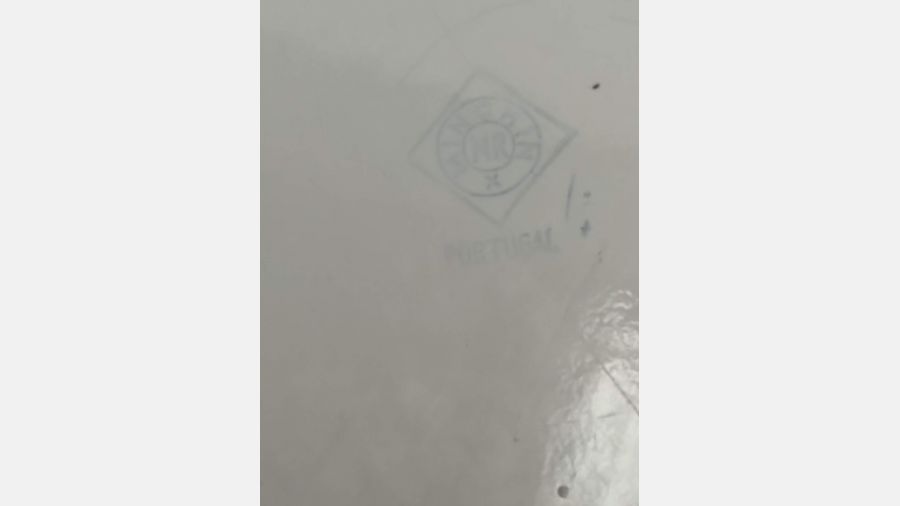 Penico esmaltado Azul e Branco Diam. 22cm