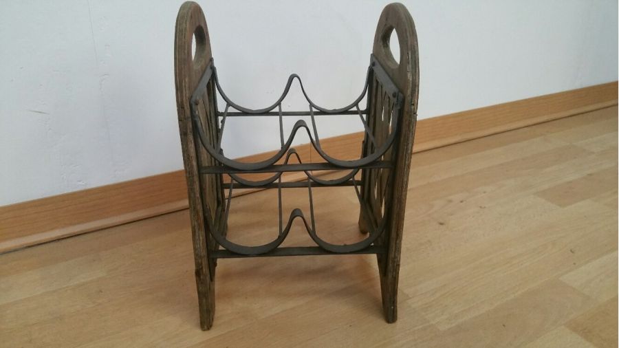 Mini Garrafeira em madeira e ferro