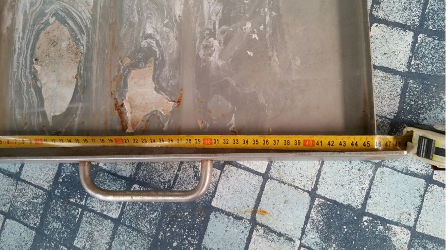 Gaveta em inox de churrrasqueira