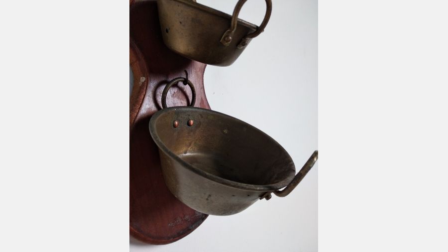 Conjunto de 3 tachos em cobre