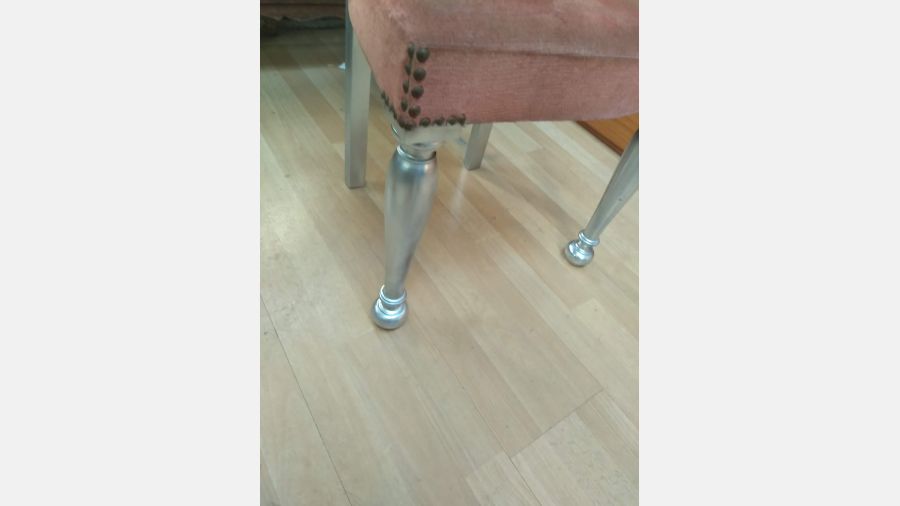 Cadeira Vintage cor Prata em Madeira