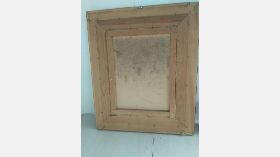 Quadro Moldura tela pintada á mão com assinarura