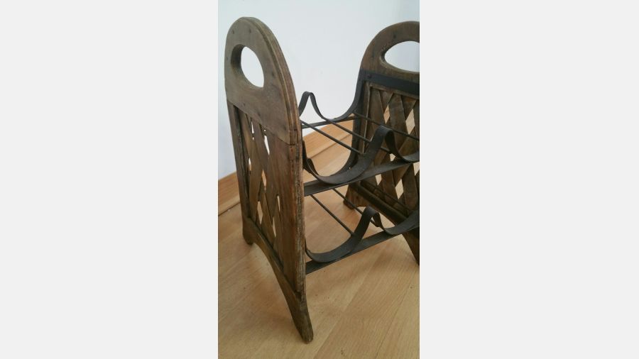 Mini Garrafeira em madeira e ferro