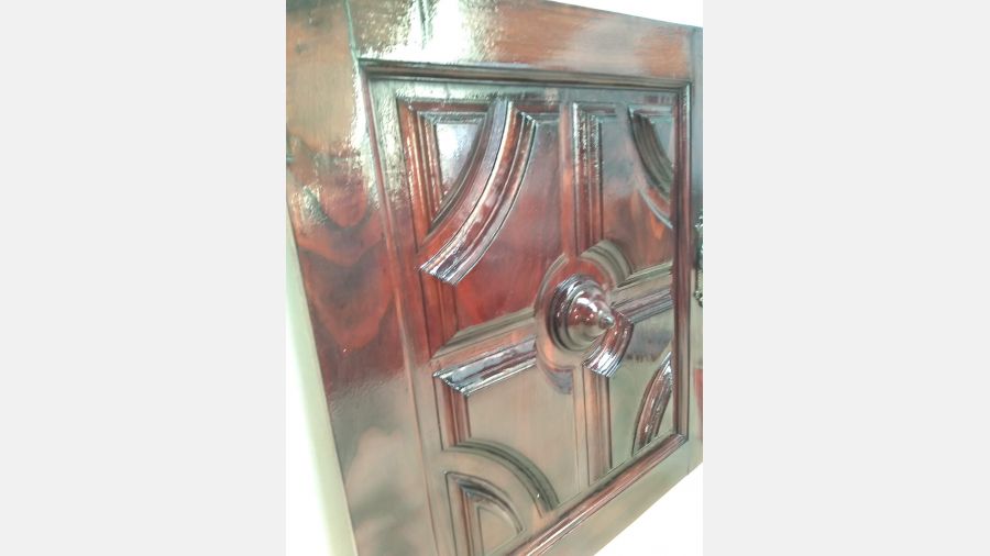 Porta Madeira Carvalho Drtª anos 70 Para decoração 