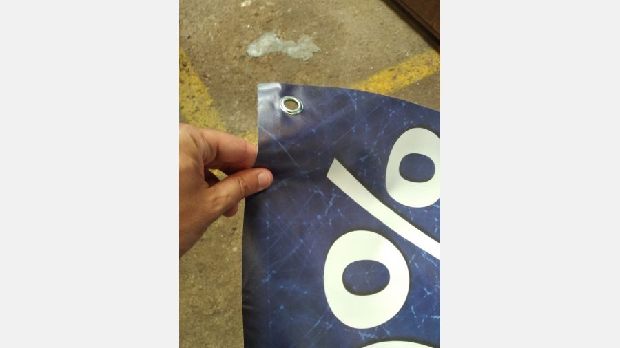 Lona de descontos 50% 