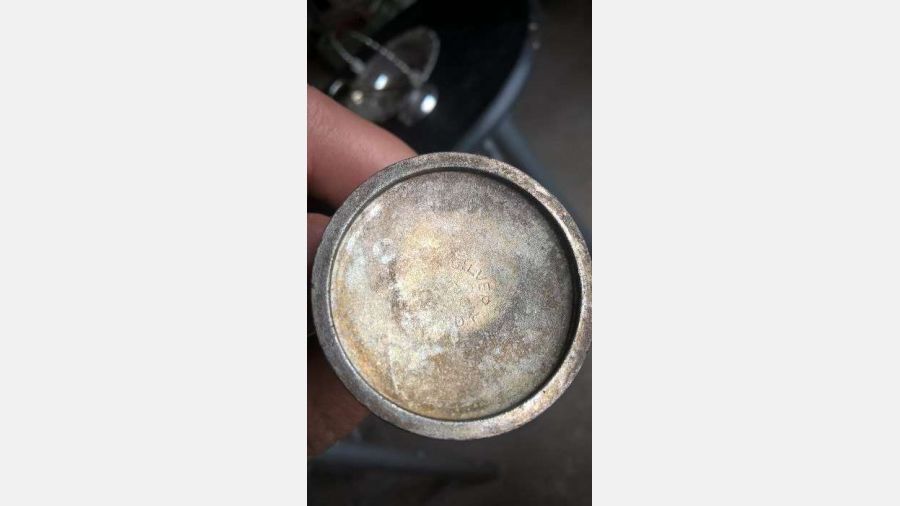 Artigo igreja conjunto 6 copos de cobre platinados a prata + bandeja