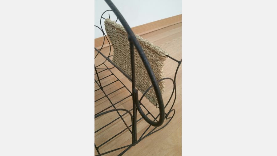 Porta Revistas em ferro e corda