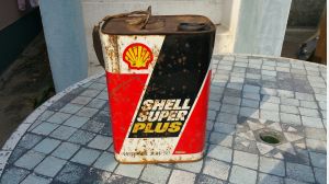 Lata de óleo Shell vintage 5 litros