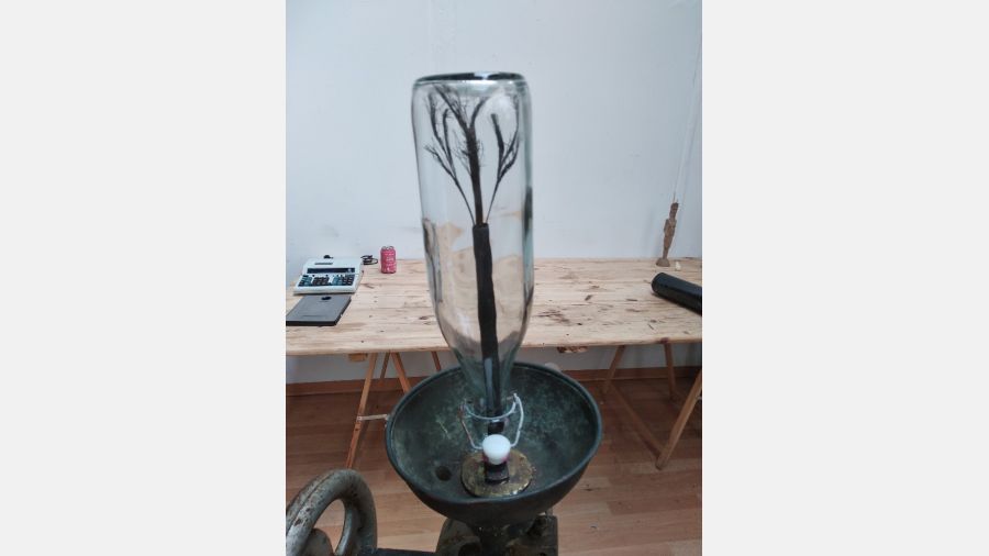 Máquina de lavagem de garrafas de vinho do século 19