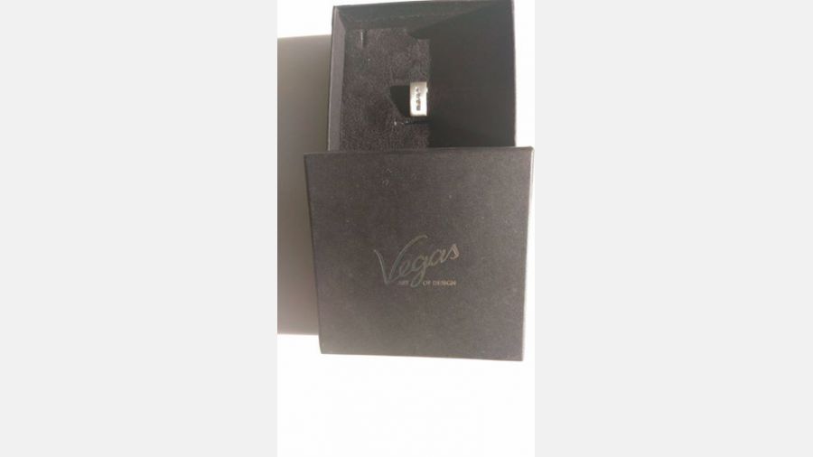 Pendente em prata com zircónias,Novo!