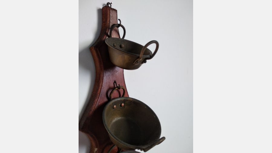 Conjunto de 3 tachos em cobre