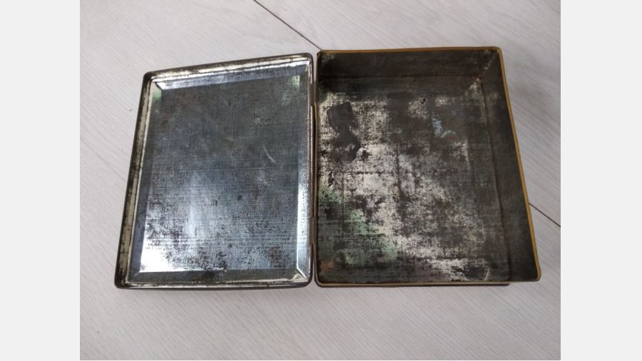 Caixa lata metálica vintage anos 40 Catedral St. Paulo