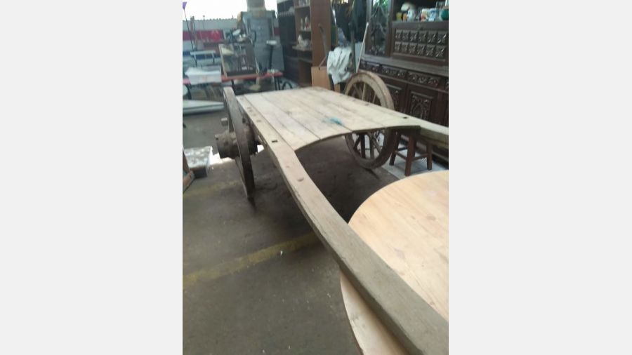 Carro de Bois, Carroça de carga Século XIX - Madeira - Castanheiro