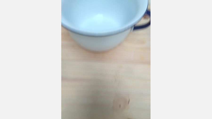 Penico esmaltado Azul e Branco Diam. 24cm