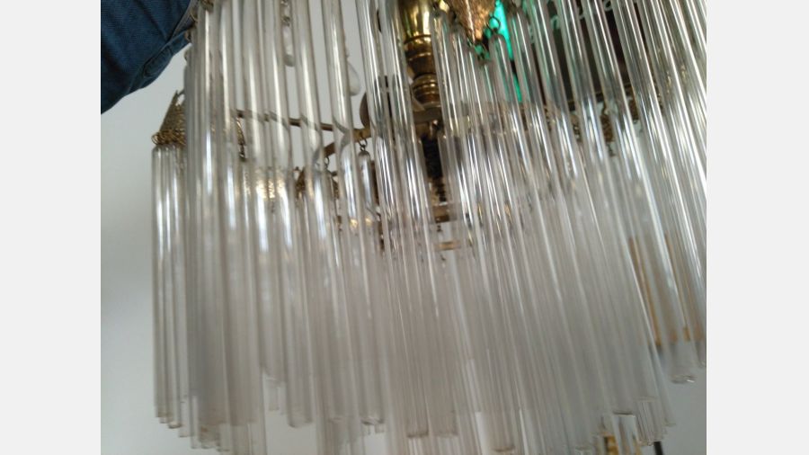 Candeeiro Lustre de bronze e Latão