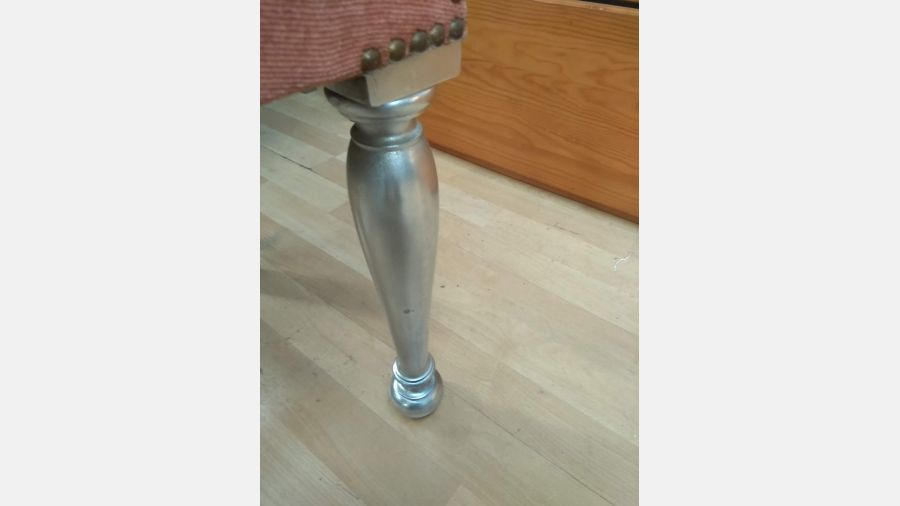 Cadeira Vintage cor Prata em Madeira