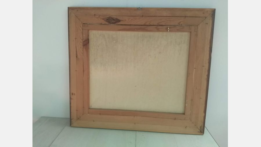 Quadro Tela antiga pintada á mão 