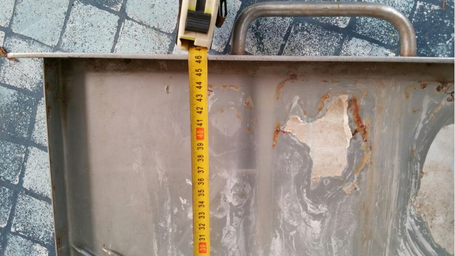 Gaveta em inox de churrrasqueira