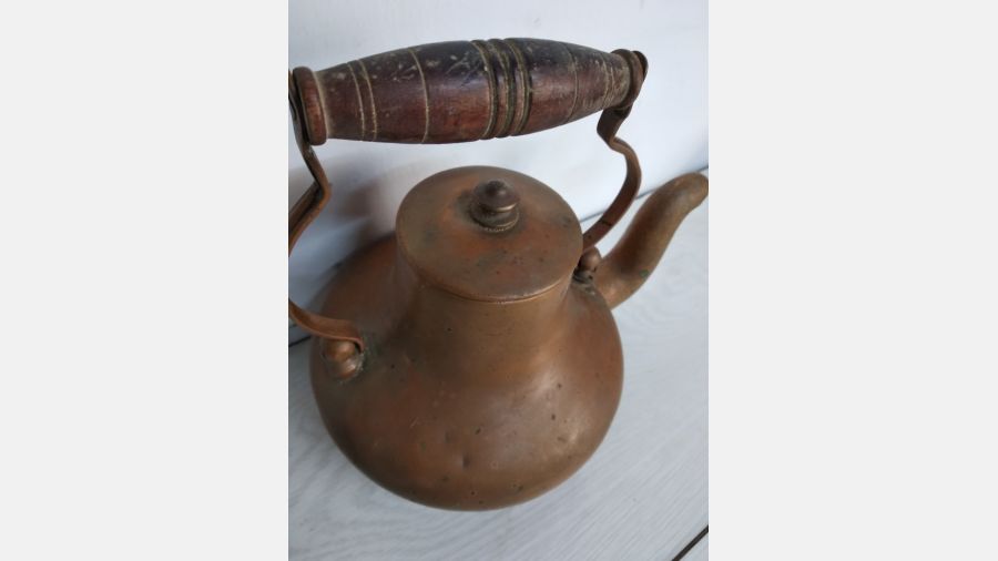 Bule chaleira em cobre muito antigo