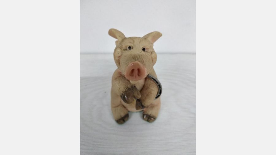 Porco boa sorte vintage