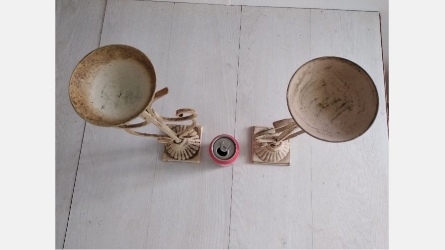 Conjunto de castiçais em Metal